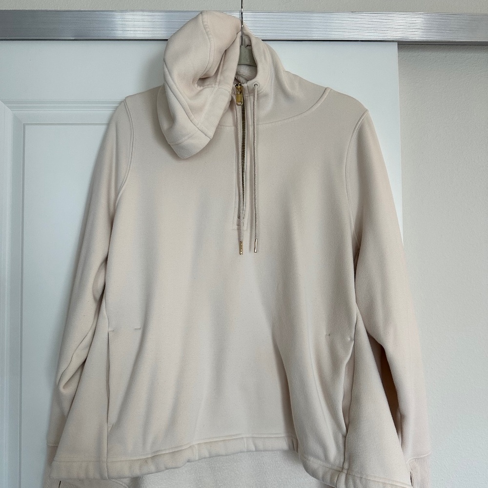 Athleta Cozy Karma Lined 1/4 Zip Hoodie with pockets & thumbholes | Sz 1X